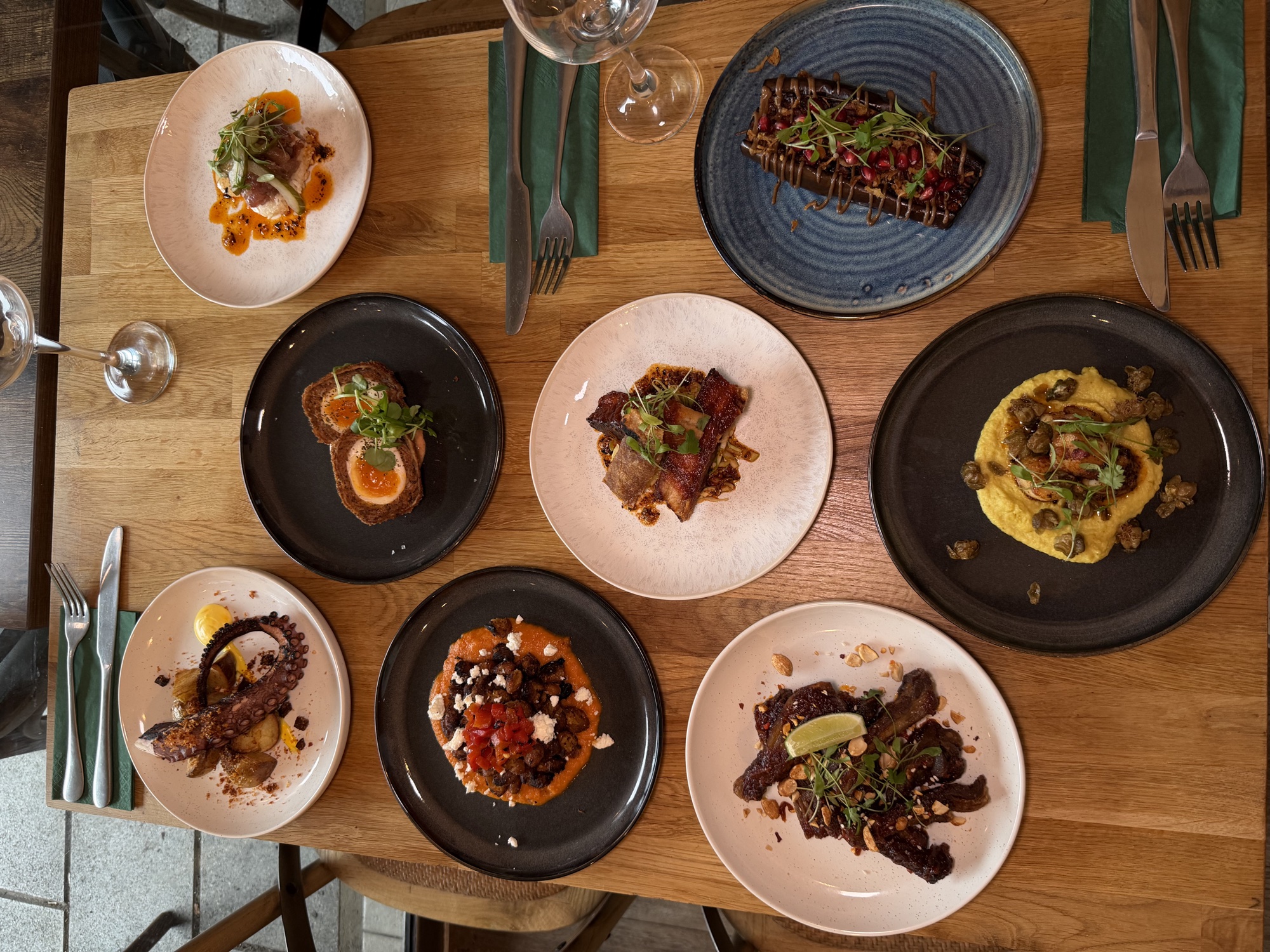 Sharing plates and wine at MIXA, Winchester